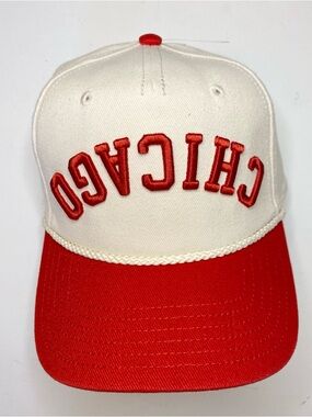 Chicago Red and White Trucker Hat Unisex